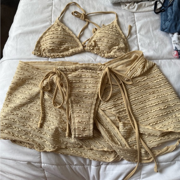 SHEIN Other - NWT Beige Bikini Set with cover up